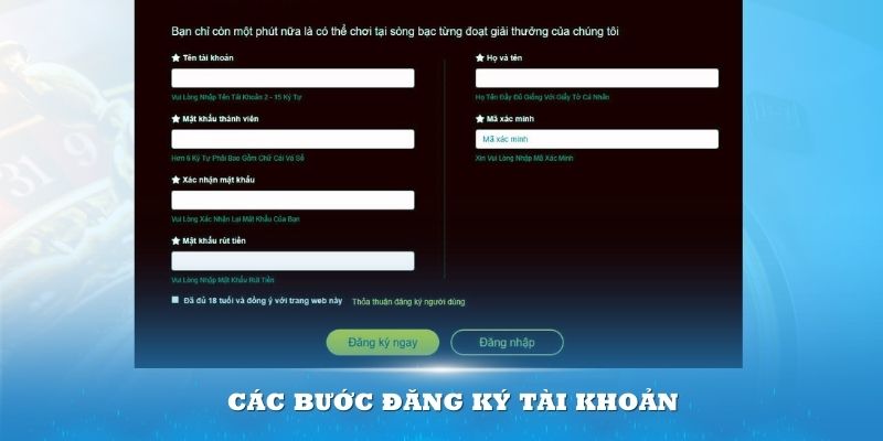 Các bước đăng ký tài khoản mới được tối giản, dễ thực hiện