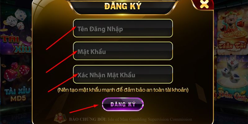 Đăng ký game bài đổi thưởng qua hệ thống website 