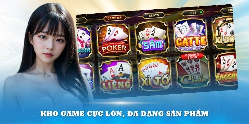 Website có kho game cực lớn, đa dạng sản phẩm